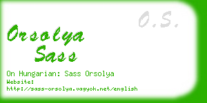 orsolya sass business card